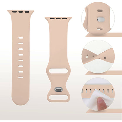 Curea Silicone Flex Loop - Apple Watch 1/2/3/4/5/6/7/8/9/SE - 38/40/41 MM - Pink Sand