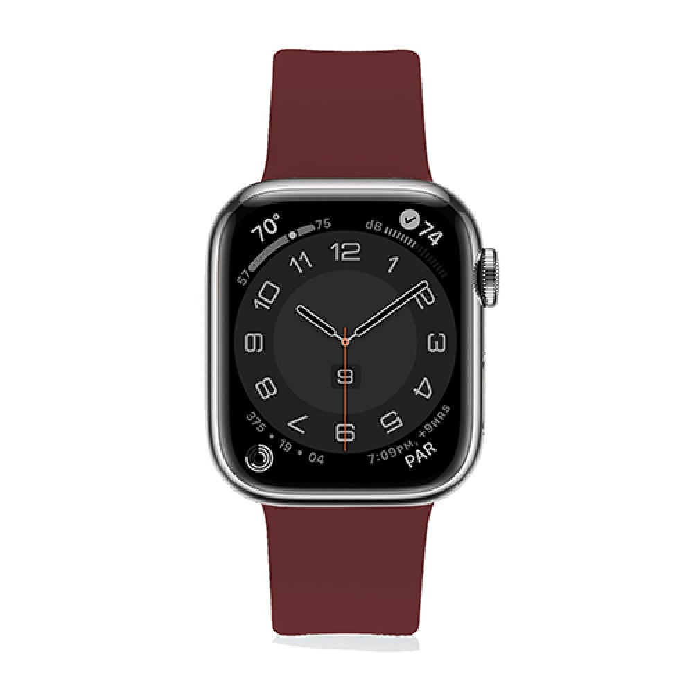 Curea Silicone Flex Loop - Apple Watch 1/2/3/4/5/6/7/8/9/SE - 38/40/41 MM - Wine Red