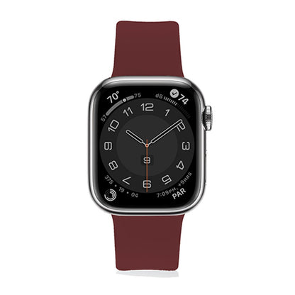 Curea Silicone Flex Loop - Apple Watch 1/2/3/4/5/6/7/8/9/SE - 38/40/41 MM - Wine Red