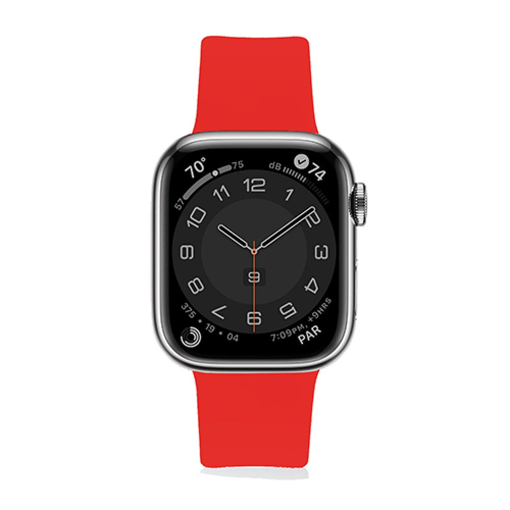 Curea Silicone Flex Loop - Apple Watch 1/2/3/4/5/6/7/8/9/SE - 38/40/41 MM - Red