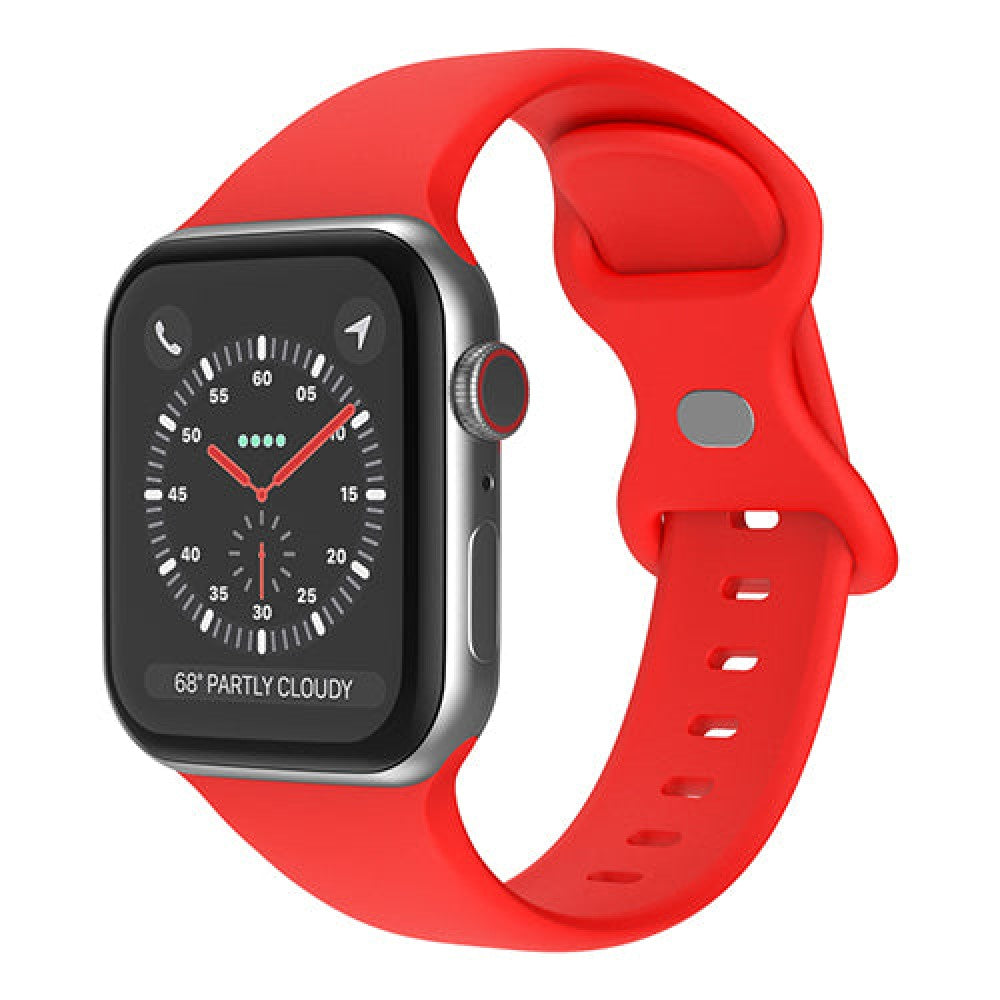 Curea Silicone Flex Loop - Apple Watch 1/2/3/4/5/6/7/8/9/SE - 38/40/41 MM - Red