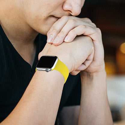 Curea Silicone Flex Loop - Apple Watch 1/2/3/4/5/6/7/8/9/SE - 38/40/41 MM - Yellow