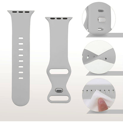 Curea Silicone Flex Loop - Apple Watch 1/2/3/4/5/6/7/8/9/SE - 38/40/41 MM - Gray