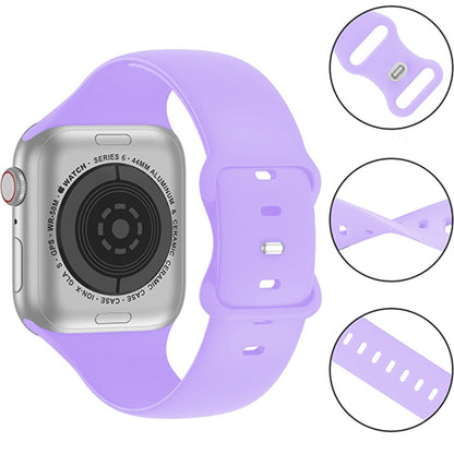 Curea Silicone Flex Loop - Apple Watch 1/2/3/4/5/6/7/8/9/SE - 38/40/41 MM - Lillac
