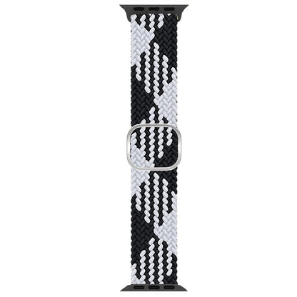 Curea Braided Weave - Apple Watch 1/2/3/4/5/6/7/8/9/SE/Ultra 1/Ultra 2 - 42/44/45/49 MM - Black/White