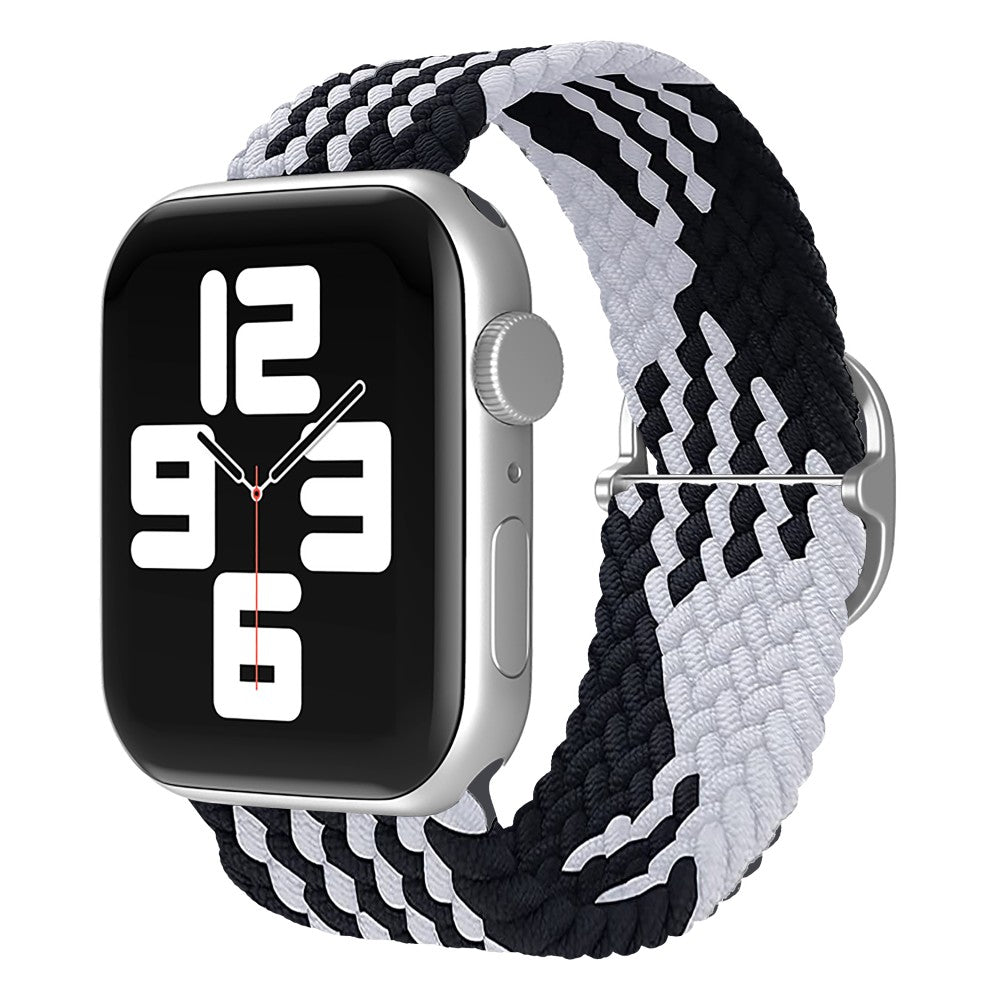 Curea Braided Weave - Apple Watch 1/2/3/4/5/6/7/8/9/SE/Ultra 1/Ultra 2 - 42/44/45/49 MM - Black/White