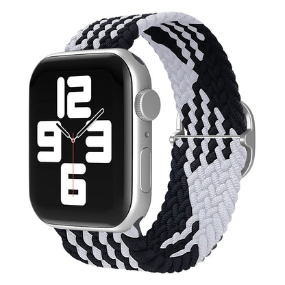 Curea Braided Weave - Apple Watch 1/2/3/4/5/6/7/8/9/SE/Ultra 1/Ultra 2 - 42/44/45/49 MM - Black/White