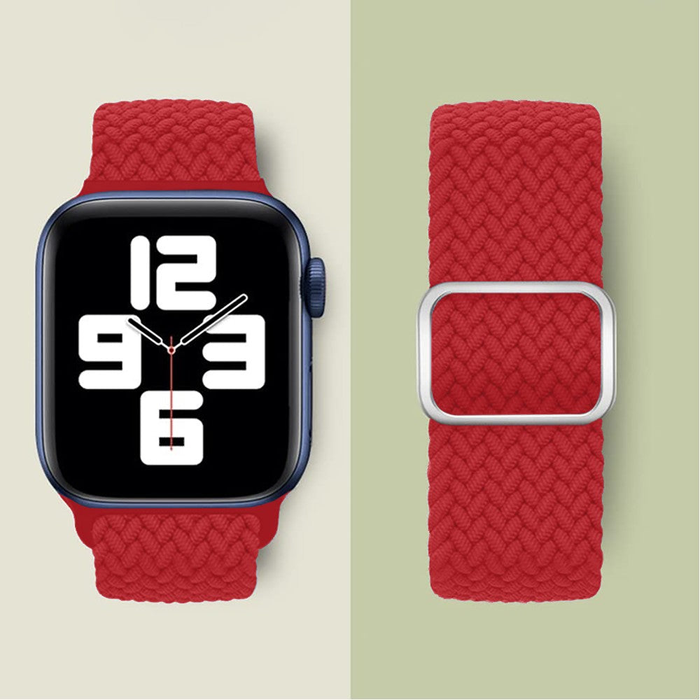 Curea Braided Weave - Apple Watch 1/2/3/4/5/6/7/8/9/SE - 38/40/41 MM - Red