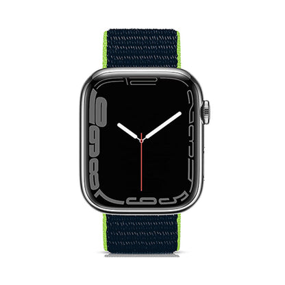 Curea Nylon Sport - Apple Watch 1/2/3/4/5/6/7/8/9/SE/Ultra 1/Ultra 2 - 42/44/45/49 MM - Blue Lime