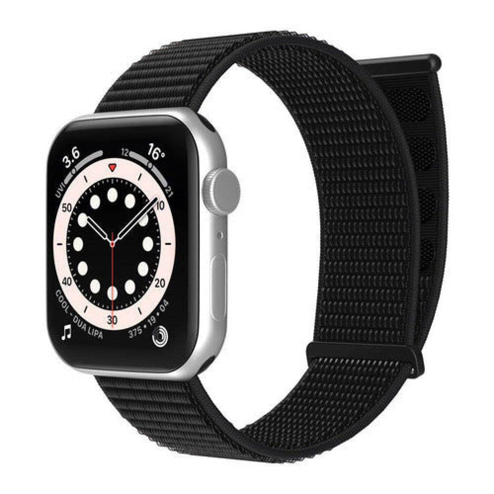 Curea Nylon Sport - Apple Watch 1/2/3/4/5/6/7/8/9/SE/Ultra 1/Ultra 2 - 42/44/45/49 MM - Black