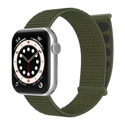 Curea Nylon Sport - Apple Watch 1/2/3/4/5/6/7/8/9/SE - 38/40/41 MM - Army Green
