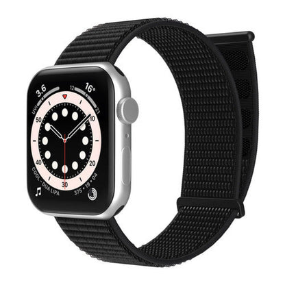 Curea Nylon Sport - Apple Watch 1/2/3/4/5/6/7/8/9/SE - 38/40/41 MM - Black