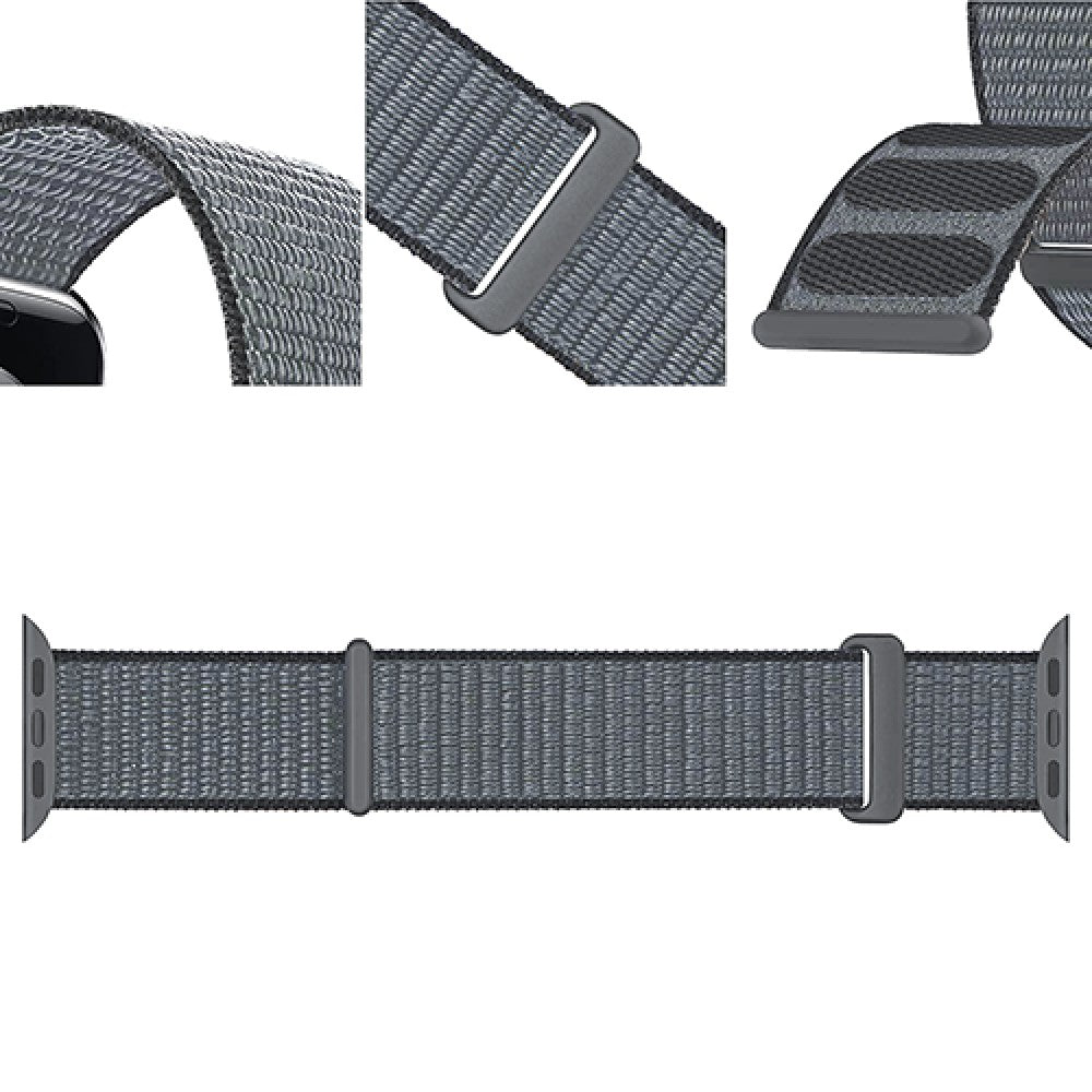 Curea Nylon Sport - Apple Watch 1/2/3/4/5/6/7/8/9/SE - 38/40/41 MM - Ash Gray