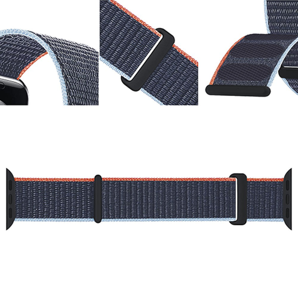 Curea Nylon Sport - Apple Watch 1/2/3/4/5/6/7/8/9/SE - 38/40/41 MM - Dark Navy Blue