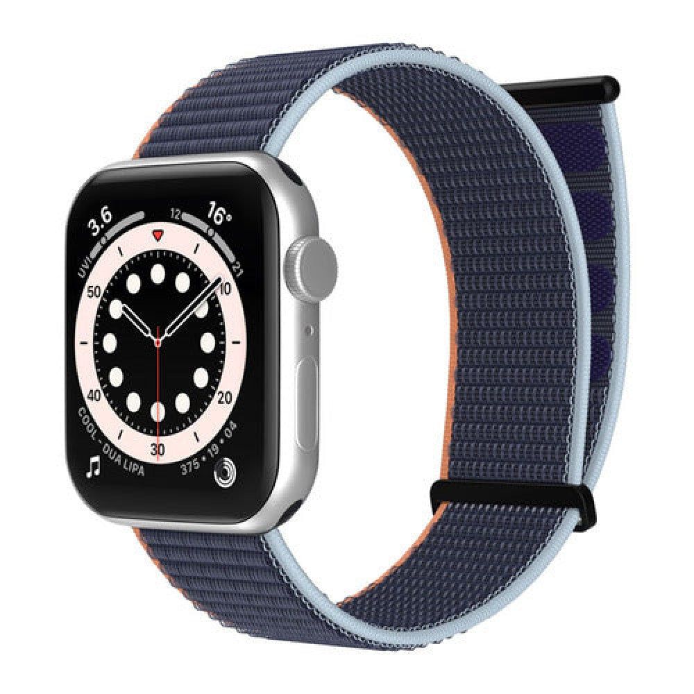 Curea Nylon Sport - Apple Watch 1/2/3/4/5/6/7/8/9/SE - 38/40/41 MM - Dark Navy Blue