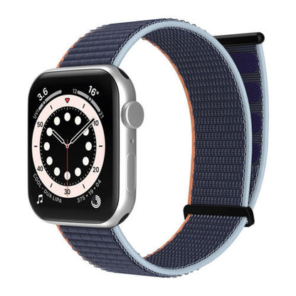 Curea Nylon Sport - Apple Watch 1/2/3/4/5/6/7/8/9/SE - 38/40/41 MM - Dark Navy Blue