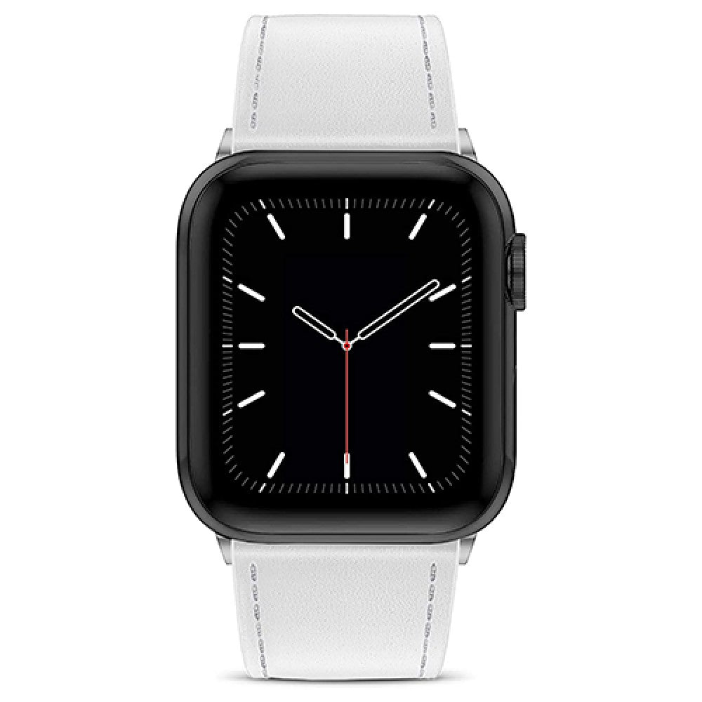 Curea Leather Heritage - Apple Watch 1/2/3/4/5/6/7/8/9/SE/Ultra 1/Ultra 2 - 42/44/45/49 MM - Alb