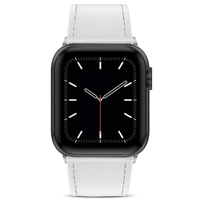 Curea Leather Heritage - Apple Watch 1/2/3/4/5/6/7/8/9/SE/Ultra 1/Ultra 2 - 42/44/45/49 MM - Alb