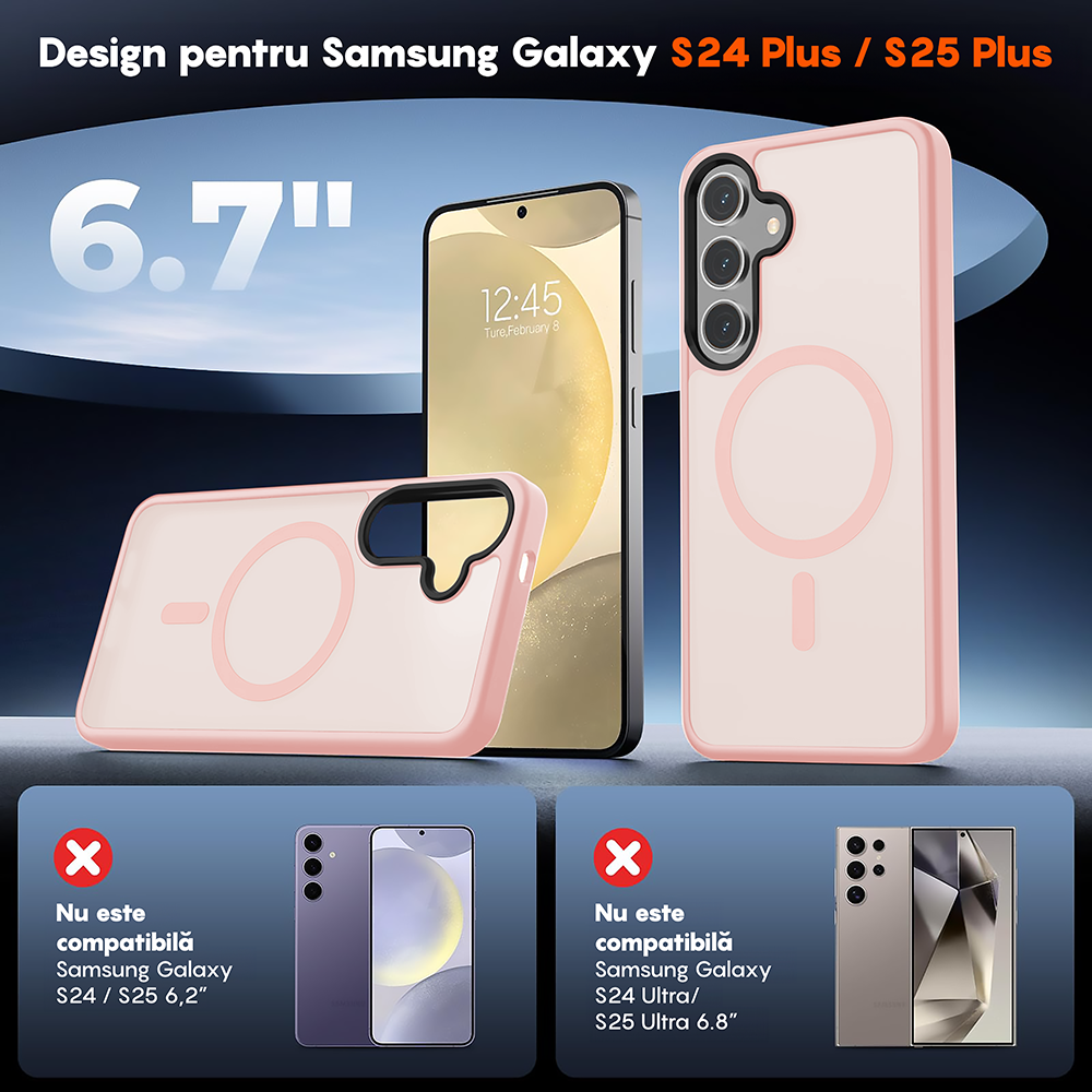 Husa MagSafe - Samsung Galaxy S25 Plus - Roz