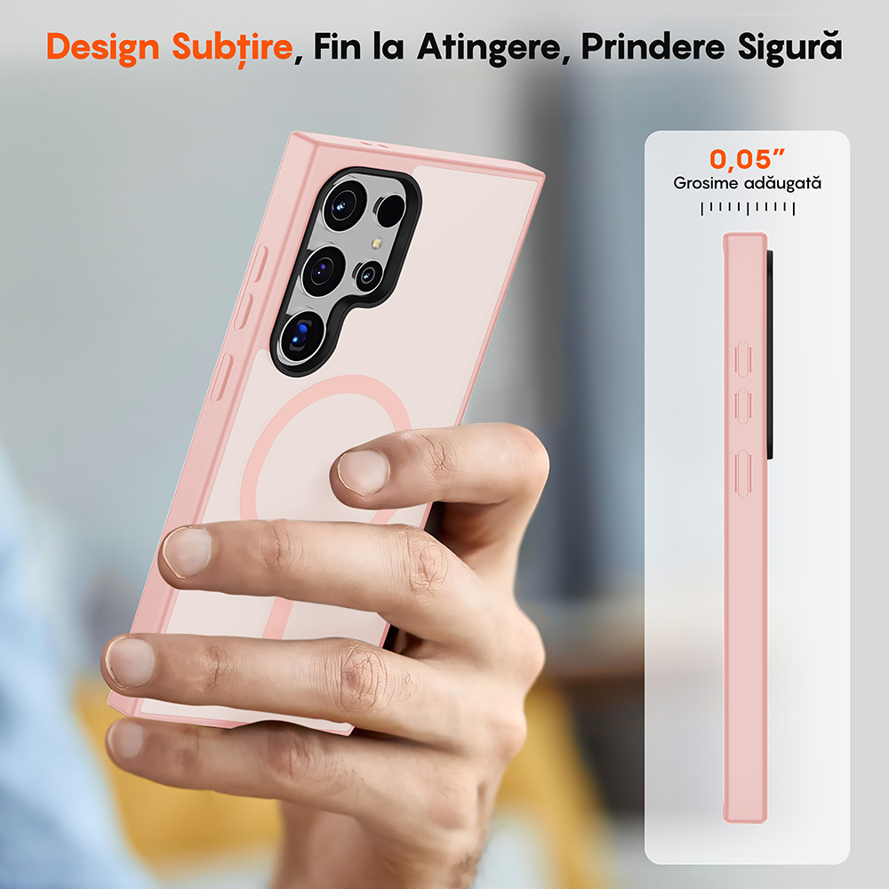 Husa MagSafe - Samsung Galaxy S24 Ultra - Roz