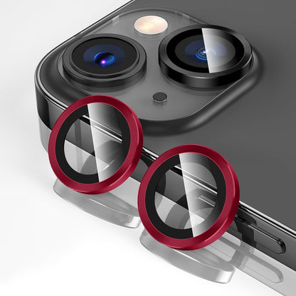Folie Sticla Lentile Camera MaxDefense+ - iPhone 15/15 Plus - Rosu