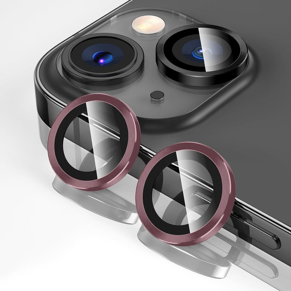 Folie Sticla Lentile Camera MaxDefense+ - iPhone 15/15 Plus - Roz