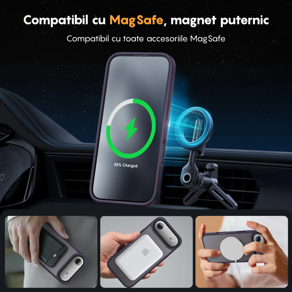 Husa MagSafe - iPhone 17 Air - Mov Inchis