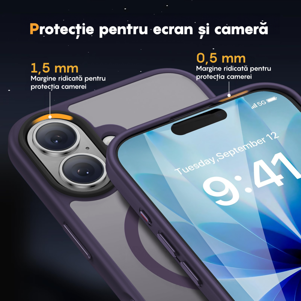 Husa MagSafe - iPhone 17 - Mov Inchis