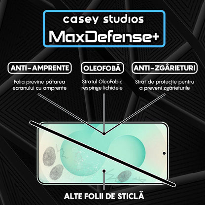 Folie Sticla MaxDefense+ - Samsung Galaxy S25 Plus - Negru