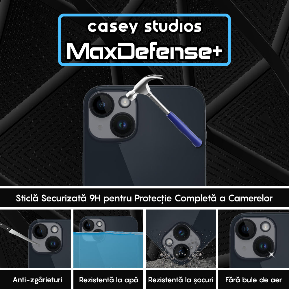 Set 2x Folie Camera MaxDefense+ - iPhone 15/15 Plus - Clear