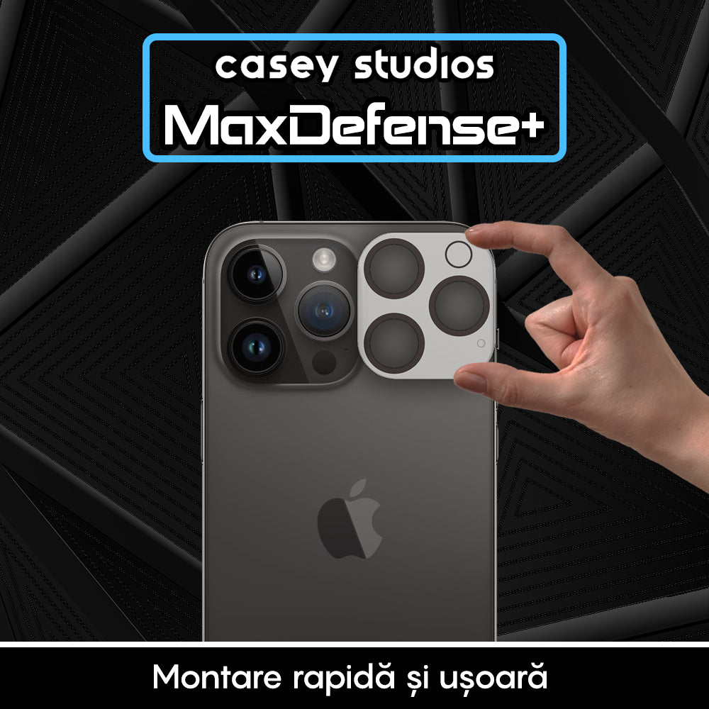 Set 2x Folie Camera MaxDefense+ - iPhone 15 Pro Max/15 Pro - Clear