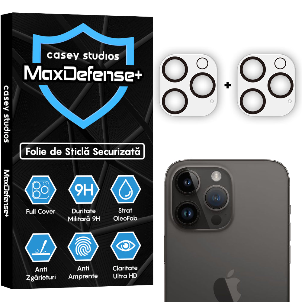 Set 2x Folie Camera MaxDefense+ - iPhone 15 Pro Max/15 Pro - Clear