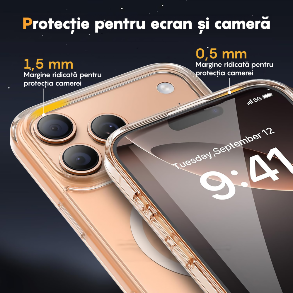 Husa MagSafe - iPhone 17 Pro Max - Transparent